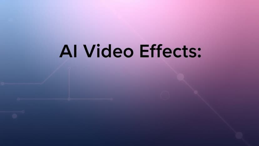 AI Video Effects: Slow Motion, Style Transfer & More