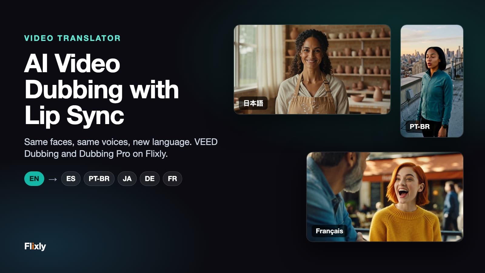 AI Video Dubbing with Lip Sync: VEED Dubbing on Flixly